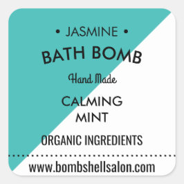 アクアトライアングルモダン製品ラベル スクエアシール