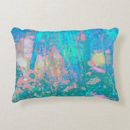 アクアトリップ（幻覚体験）のようなサンライズ(花サイケデリック付) アクセントクッション