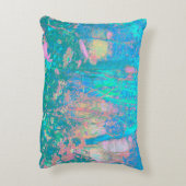 アクアトリップ（幻覚体験）のようなサンライズ(花サイケデリック付) アクセントクッション (裏面(縦))