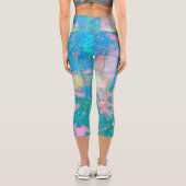 アクアトリップ(幻覚体験)のようなサンライズ(花サイケデリック付) カプリレギンス (裏面)