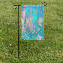 アクアトリップ（幻覚体験）のようなサンライズ(花サイケデリック付) ガーデンフラッグ