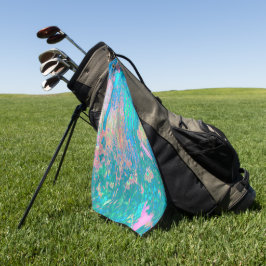 アクアトリップ（幻覚体験）のようなサンライズ(花サイケデリック付) ゴルフタオル