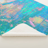 アクアトリップ（幻覚体験）のようなサンライズ(花サイケデリック付) シェルパブランケット (3/4)