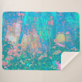 アクアトリップ（幻覚体験）のようなサンライズ(花サイケデリック付) シェルパブランケット