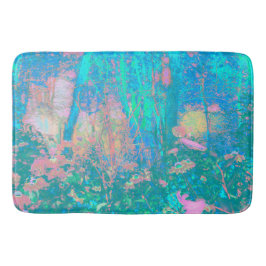 アクアトリップ（幻覚体験）のようなサンライズ(花サイケデリック付) バスマット