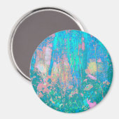 アクアトリップ(幻覚体験)のようなサンライズ(花サイケデリック付) マグネット (正面/裏面)