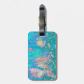 アクアトリップ(幻覚体験)のようなサンライズ(花サイケデリック付) ラゲッジタグ (裏面縦)