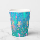 アクアトリップ（幻覚体験）のようなサンライズ(花サイケデリック付) 紙コップ (正面)