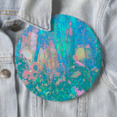 アクアトリップ(幻覚体験)のようなサンライズ(花サイケデリック付) 缶バッジ (インサイチュ)