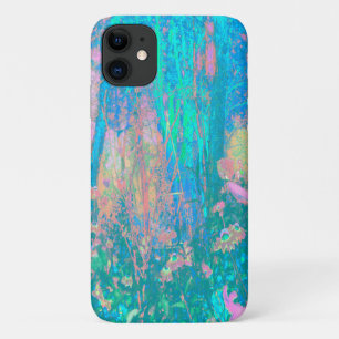 アクアトリップ(幻覚体験)のようなサンライズ(花サイケデリック付) iPhone 11 ケース