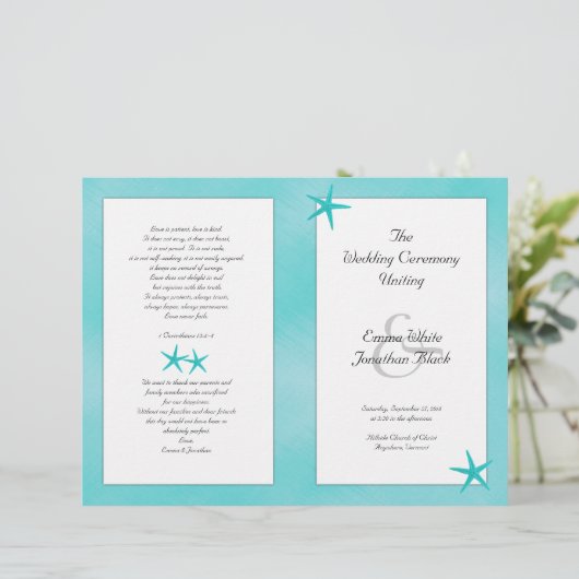 アクアトロピカルカトリック式結婚式 プログラム (スタンド正面)