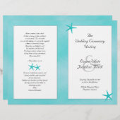 アクアトロピカルカトリック式結婚式 プログラム (正面/裏面)