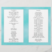 アクアトロピカルカトリック式結婚式 プログラム (裏面)