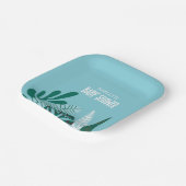 アクアトロピカルベビーシャワー ペーパープレート (傾斜あり)