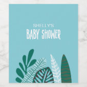 アクアトロピカルベビーシャワー ワインラベル (シングルラベル)