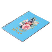 アクアトロピカル金ゴールドグリッターシャインパイナップル ノートブック (左側)