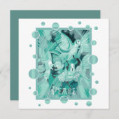 アクアトーンでケルト平和文字で鳩 シーズンカード (正面/裏面)