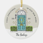 アクアドア初めてのクリスマスズインザニューホーム セラミックオーナメント (正面)