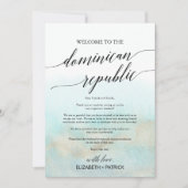 アクアドミニカ共和国ウェルカムレター&旅程 (正面)