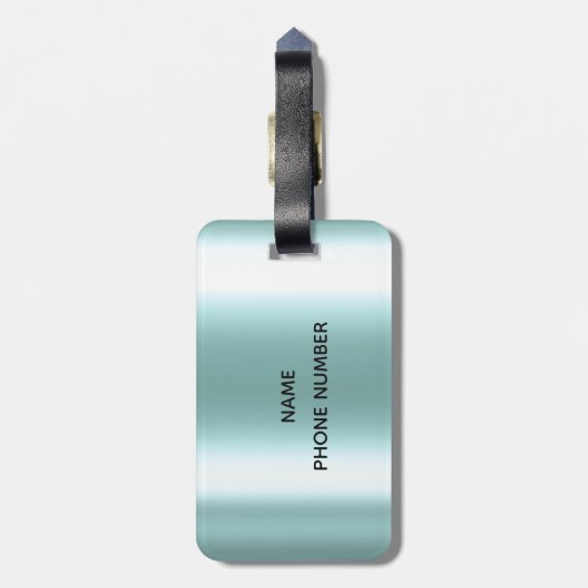 アクアドリップグリッター金属モノグラム ラゲッジタグ (裏面縦)