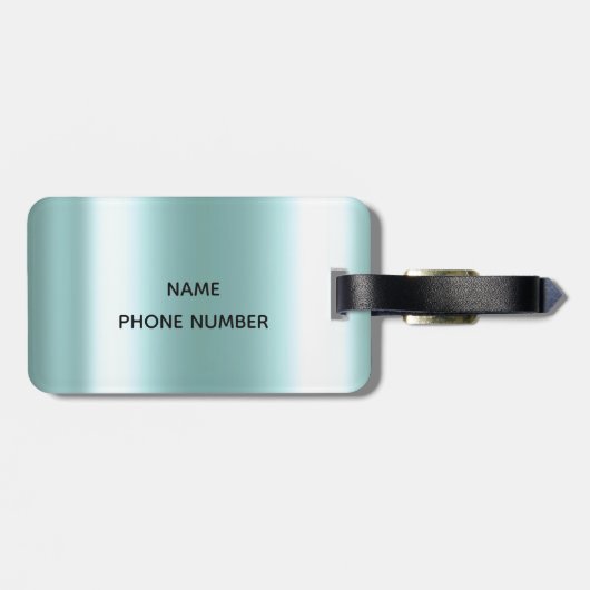 アクアドリップグリッター金属モノグラム ラゲッジタグ (裏面横)