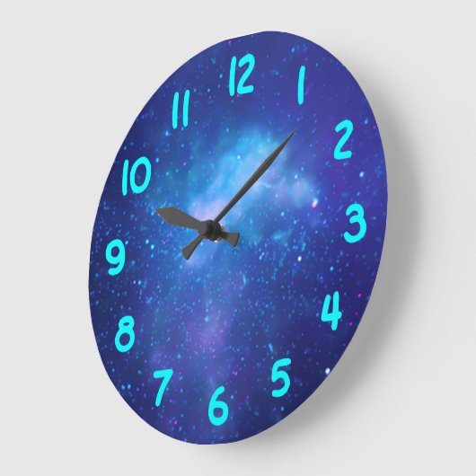 アクアナンバーズブルーギャラクティックセンター天上写真 ラージ壁時計 (傾斜)