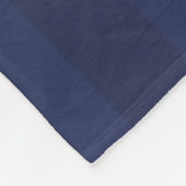 アクアネイビーブルー航海のいかりストライプデザイン フリースブランケット (角)