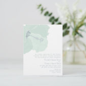 アクアハイビスカスフラワートロピカルビーチ結婚式 招待状 (スタンド正面)