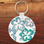 アクアハイビスカス開花 キーホルダー (正面)