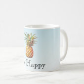 アクアハッピングラデーショントロピカルパイナップル コーヒーマグカップ (正面右)