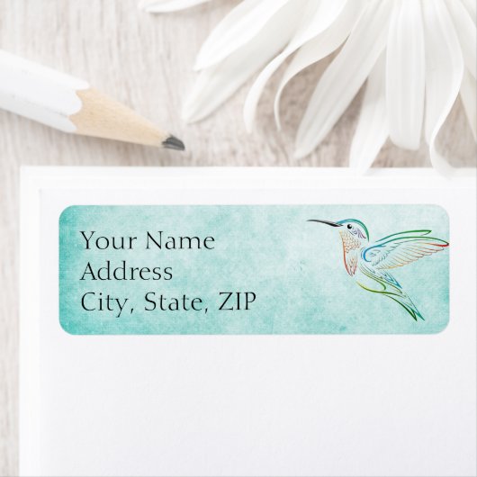 アクアハミングバードアニバーサリー差出人住所 ラベル (インサイチュ)