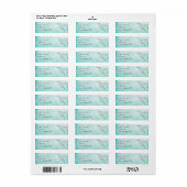 アクアハミングバードアニバーサリー差出人住所 ラベル (フルシート)