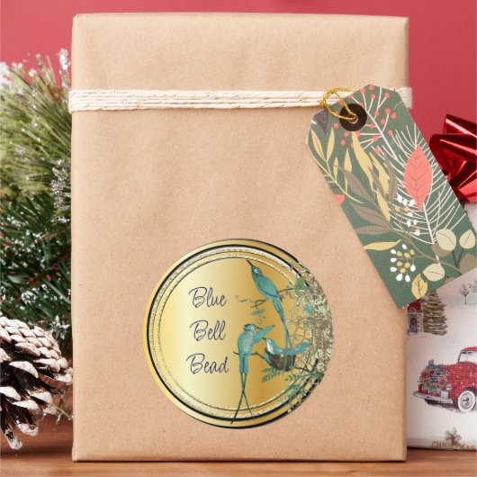 アクアハミングバードスワール ラウンドシール (クリスマス)