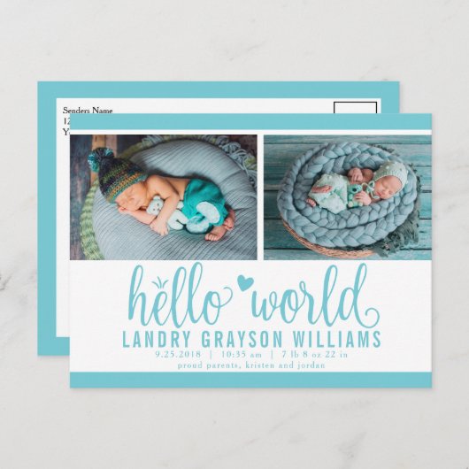 アクアハローワールドフォト誕生Stat 案内ポストカード (正面/裏面)