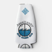 アクアハンター(TM)魚釣りブランドボトルクールクージー ボトルクーラー (正面)