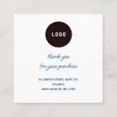 アクアハートアー気にチジュエリー指示感謝してい指示 スクエア名刺 (裏面)