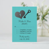 アクアハートロックおよび鍵応答カード 出欠カード (スタンド正面)