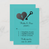 アクアハートロックおよび鍵応答カード 出欠カード (正面/裏面)