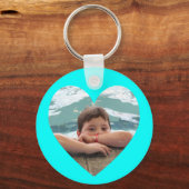 アクアハート写真テンプレート キーホルダー (正面)