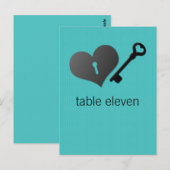 アクアハート錠及び鍵テーブル葉書 ポストカード (正面/裏面)