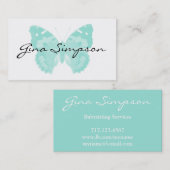 アクアバタフパーソナライズされたライ名刺 名刺 (正面/裏面)