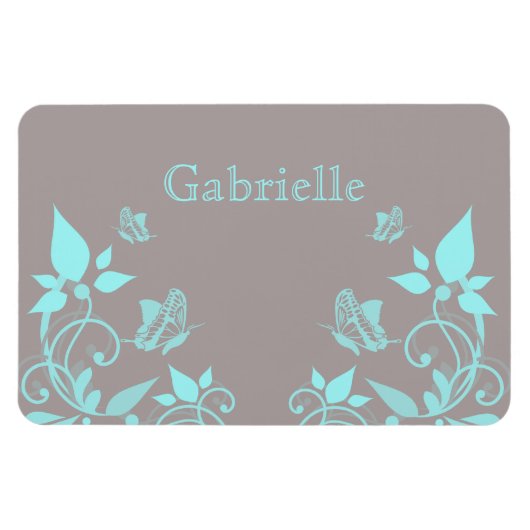 アクアバタフライフローラプレミアムマグネット マグネット (横)