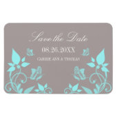 アクアバタフライフローラ日付磁石を保存 マグネット (横)