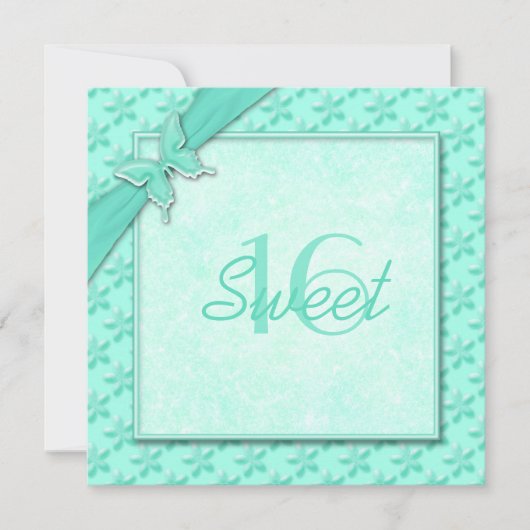 アクアバタフライSweet sixteen招待状 招待状 (正面)