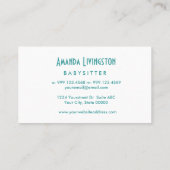 アクアバビシッシンプルタースタイルV383A 名刺 (裏面)