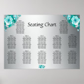 アクアバラとシルバーウェディングレセプションシート ポスター (正面)