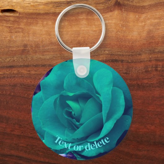 アクアバラパーソナライズされた花 キーホルダー (正面)