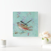 アクアバード スクエア壁時計 (ホーム)