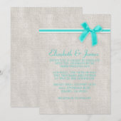 アクアバ素朴ラップ結婚式招待状 招待状 (正面/裏面)