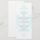 アクアパステルなダマスコウェディングメニュー メニュー (正面/裏面)